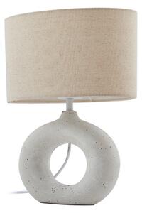 Lampa Stołowa Lindby, Kody, beżowy, salon, tkanina | tekstylia, nowoczesny
