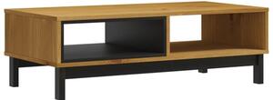 Stolik kawowy flam, szary, 100x50x32,5 cm, lite drewno sosnowe