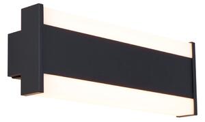 Nowoczesny kinkiet czarny 30 cm z LED CCT IP54 - Vanya
