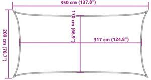Żagiel przeciwsłoneczny, piaskowy, 3,5x2 m, 100% poliester