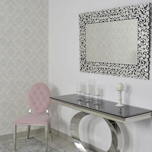 Srebrne lustro glamour prostokątne 60x90 cm M-0502-1