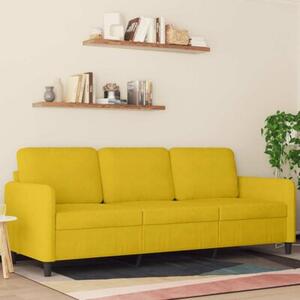 Sofa 3-osobowa, Å¼Ã³Åty, 180 cm, tapicerowana aksamitem