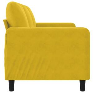 Sofa 3-osobowa, Å¼Ã³Åty, 180 cm, tapicerowana aksamitem