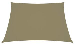 Żagiel ogrodowy, tkanina oxford, trapezowy, 2/4x3 m, beżowy