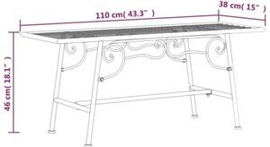 Ławka pod drzewo, 110 cm, czarna, stalowa