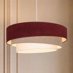 Lampa wisząca Trio Duolla, salon / jadalnia, tkanina / materiał / jedwab, młodzieżowy