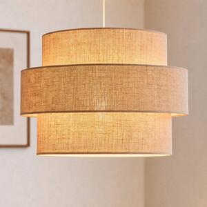 Lampa wisząca Space Duolla, brązowy / rdzawy, sypialnia, tkanina / materiał / jedwab