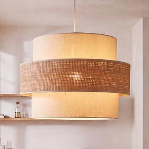 Lampa wisząca Space Duolla, kremowy / amber, sypialnia, tkanina / materiał / jedwab, młodzieżowy