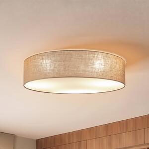 Lampa sufitowa Boho Duolla, brązowy / rdzawy, przedpokój, tkanina / materiał / jedwab