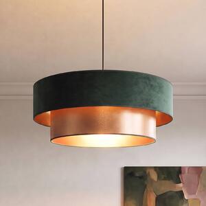 Lampa wisząca Dorina Duolla, zielony, sypialnia, tkanina / materiał / jedwab, młodzieżowy