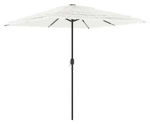 Parasol ogrodowy na stalowym słupku, biały, 248x248x248 cm