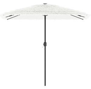 Parasol ogrodowy na stalowym słupku, biały, 248x248x248 cm