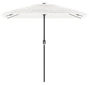 Parasol ogrodowy na stalowym słupku, biały, 248x248x248 cm