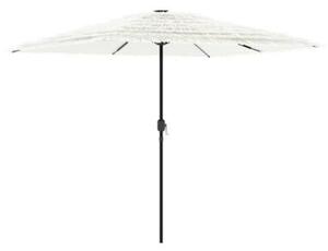 Parasol ogrodowy na stalowym słupku, biały, 248x248x248 cm