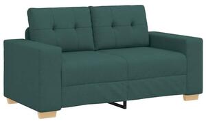 Sofa dwuosobowa, ciemnozielona, 160x77x82 cm, tkanina