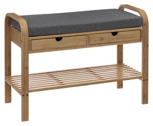 Szafka na buty z siedziskiem ZEN, bambus, 74 x 34 x 55 cm