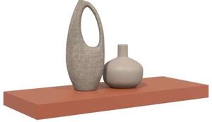 Nowoczesna czerwona półka ścienna z materiału drewnopochodnego 60 x 23 x 4 cm