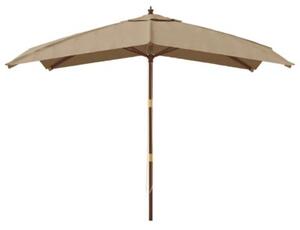 Parasol ogrodowy na drewnianym słupku, taupe, 300x300x273 cm