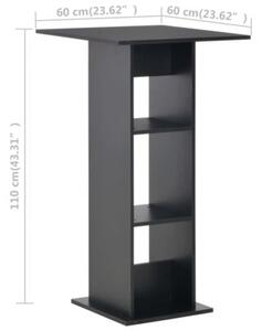 Stolik barowy, czarny, 60 x 60 x 110 cm