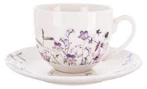 Biało-fioletowa porcelanowa filiżanka 280 ml Louka – Orion