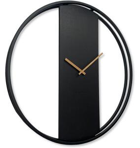 Zegar okrągły czarny LOFT OVAL metal 80cm