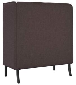 Sofa z wysokim oparciem ciemnobrÄ zowy 109 x 56 x 121 cm tkanina