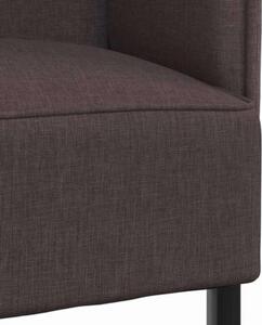 Sofa z wysokim oparciem ciemnobrÄ zowy 109 x 56 x 121 cm tkanina