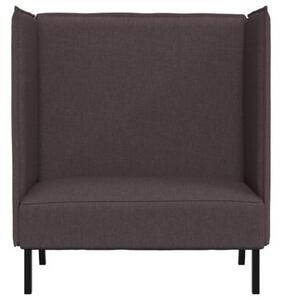 Sofa z wysokim oparciem ciemnobrÄ zowy 109 x 56 x 121 cm tkanina