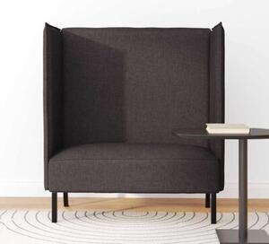 Sofa z wysokim oparciem ciemnobrÄ zowy 109 x 56 x 121 cm tkanina