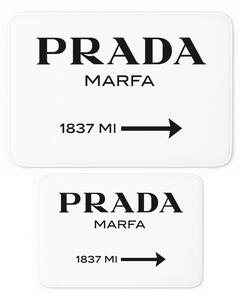 Białe aksamitne dywaniki łazienkowe zestaw 2 szt. 60x100 cm Prada – Mila Home