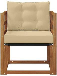 Sofa na zewnątrz drewno akacji i tekstylen naturalny