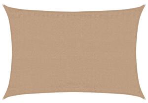 Żagiel przeciwsłoneczny, 160 g/m², kolor taupe, 4x6 m, hdpe
