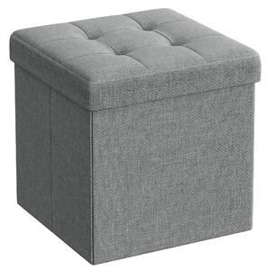 Taboretka z miejscem do przechowywania OTTOMAN 30x30 cm, szara