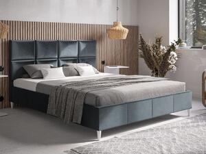 Łóżko tapicerowane ze stelażem 120x200 Luxe Ciemny szary