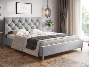 Łóżko tapicerowane ze stelażem 120x200 Tril Szary