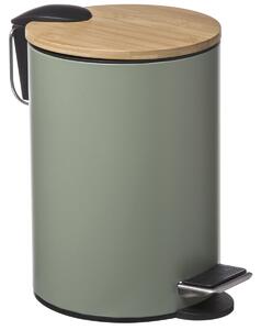 Kosz łazienkowy na śmieci z bambusową pokrywą MODERN, 3 l