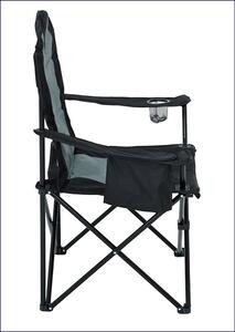 Składane krzesło kempingowe czarny + szary - Krebri
