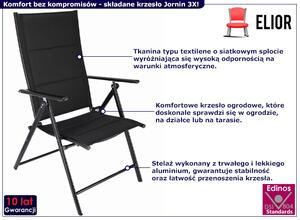 Ogrodowe krzesło z regulowanym oparciem - Jornin 3X