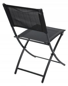 Czarne składane krzesło ogrodowe - Oweris 3X
