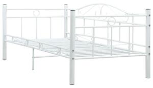 Białe metalowe łóżko pojedyncze 90x200 cm - Davin