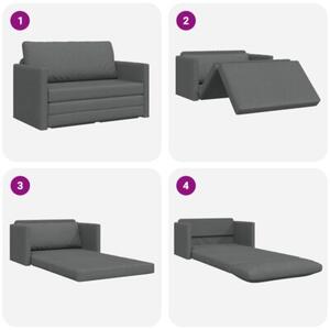 Sofa bed ciemnoszary 124 x 71 x 78 cm tkanina