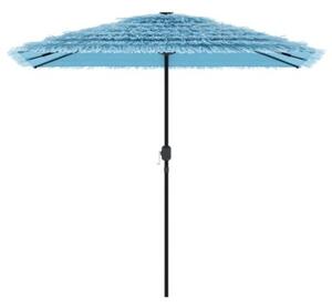 Parasol ogrodowy na stalowym słupku, niebieski, 248x248x248 cm
