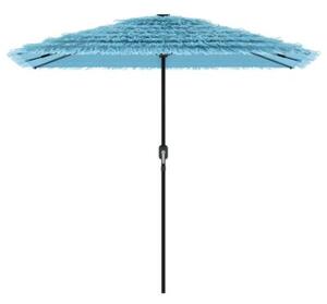 Parasol ogrodowy na stalowym słupku, niebieski, 248x248x248 cm