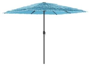 Parasol ogrodowy na stalowym słupku, niebieski, 248x248x248 cm