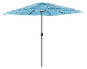 Parasol ogrodowy na stalowym słupku, niebieski, 248x248x248 cm