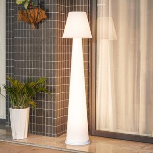 Lucande lampa tarasowa LED Gauri, biała, 153 cm, IP44 Gauri Lucande, możliwość ściemniania, biały / opal, tworzywo sztuczne, nowoczesny
