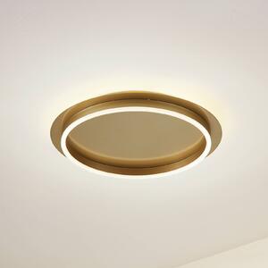 Lampa sufitowa LED Kunis Lindby, mosiężny / złoty, salon / jadalnia, tworzywo sztuczne, nowoczesny