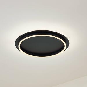 Lampa sufitowa LED Kunis Lindby, czarny, salon / jadalnia, tworzywo sztuczne, nowoczesny