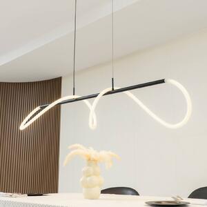 Lampa wisząca Kisune Lucande, czarny, salon / jadalnia, tworzywo sztuczne, nowoczesny
