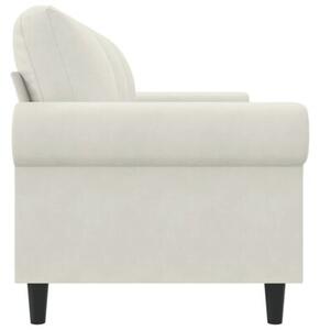 Sofa 3-osobowa, kremowy, 180 cm, tapicerowana aksamitem